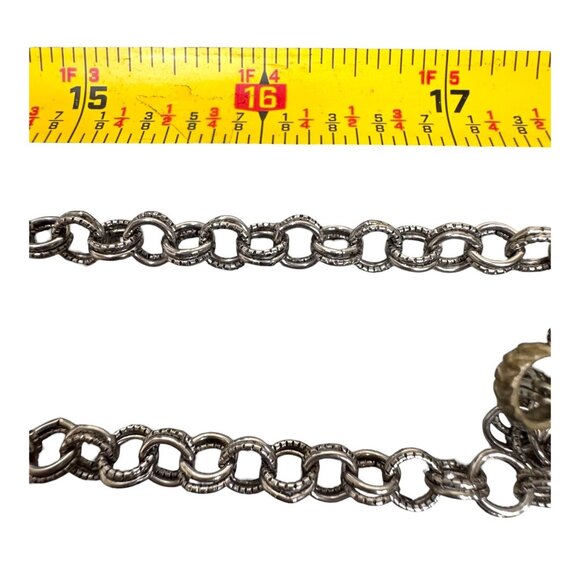 Ellen Sperry Conversation Silver Tone Genie Perfume Bottle Pendant Vtg Necklace - Picture 5 of 12